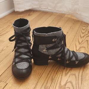 Merrell Black and Gray Lace Up Boots